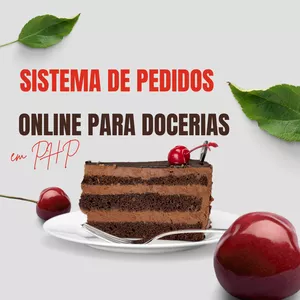 Imagem de capa para o Curso online Sistema  de Pedidos Online para Docerias + App de Receber Pedidos