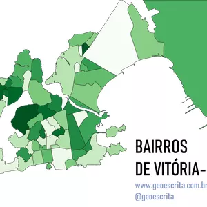 Imagem de capa para o Curso online Bairros da Cidade de Vitória/ES - Mapa Editável para PowerPoint