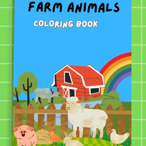 Cover image for Ebook Farm Animals Coloring Book for Kids