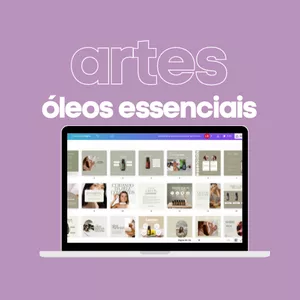 Imagem de capa para o Curso online Templates editáveis com o canva para Óleos essenciais e Doterra | Pack Voe
