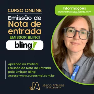 Imagem de capa para o Curso online Curso de Emissão de Nota de Entrada | Bling!