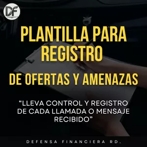 Imagen de portada para Ebook Plantilla para Registro de Ofertas y Amenazas de Cobradores