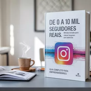 Imagem de capa para o Ebook De 0 a 10 Mil Seguidores Reais: Método Testado para Crescer no Instagram sem Anúncios, 60 módulos