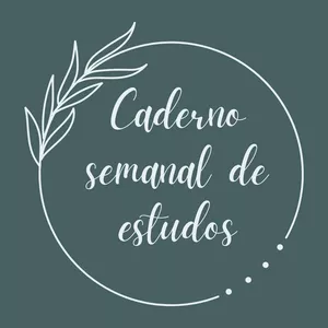 Imagem de capa para o Ebook Caderno semanal de estudos (para fichário)