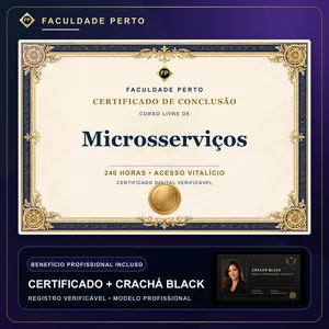🔥 BOLSA 100% [APLICADA] - [MATRÍCULA] CURSO DE FORMAÇÃO EM MICROSSERVIÇOS - ACESSO VITALÍCIO - CRACHÁ BLACK + REGISTRO - CASHBACK R$ 25 - BÔNUS APOSTILA EXTRA - FP
