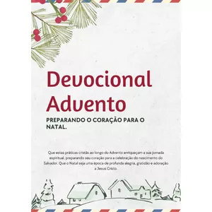 Imagem do curso Devocional Advento. Preparando o coração para o Natal.