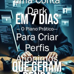Imagem de capa para o Ebook Como Monetizar e Criar uma Conta Dark em 7 Dias — O Plano Prático Para Criar Perfis Anônimos Que Geram Renda