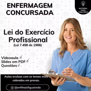 Imagem de capa para o Curso online LEI DO EXERCÍCIO PROFISSIONAL - ENFERMAGEM CONCURSADA