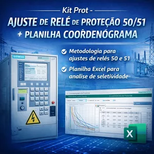 Imagem de capa para o Curso online Ajuste de Relé de Proteção 50/51 e Planilha Coordenograma