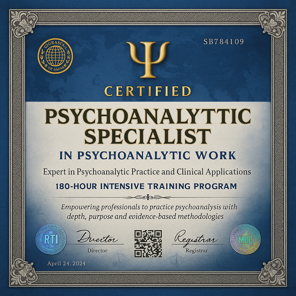 Imagem do curso ⚠️ ULTIMA DIA! ⚠️ Formação Trabalho Psicanalítico - Psicanalista + Livro + Registro Profissional + Crachá Digital + Mapas Mentais + Cartilhas + Resumos + Exercícios + Práticas