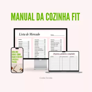 Imagem de capa para o Ebook Manual da Cozinha Fit: Kit de Organização da Cozinha Com Guias, Listas, Planners e Planilhas