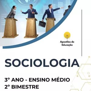 Imagem de capa para o Ebook Sociologia 3º Ano 2º Bimestre (Ensino Médio) - Apostila com Planos de Aula