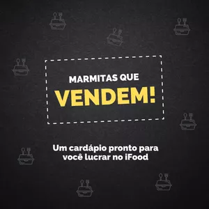 Imagem de capa para o Ebook Marmitas que Vendem - Um cardápio pronto para você lucrar no iFood