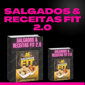 Imagem de capa para o Ebook SALGADOS & RECEITAS FIT 2.0