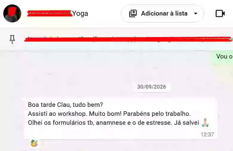 Depoimento de aluna
