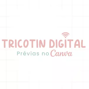 Imagem de capa para o Curso online Tricotin Digital - Prévias no Canva