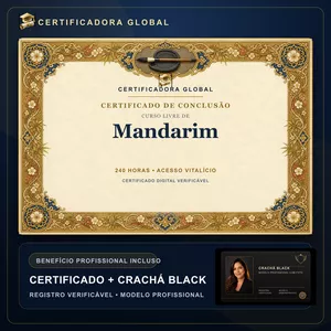 🔥 BOLSA 100% [APLICADA] - [MATRÍCULA] CURSO DE FORMAÇÃO EM MANDARIM - ACESSO VITALÍCIO - CRACHÁ BLACK + REGISTRO - CASHBACK R$ 25 - BÔNUS APOSTILA EXTRA - CG