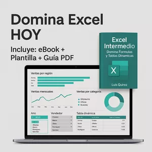 Imagen de portada para Ebook Excel Intermedio: Domina Fórmulas y Tablas Dinámicas