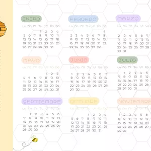 Imagen de portada para Ebook Calendario 2026 Hexágono como abeja – Formato cartel