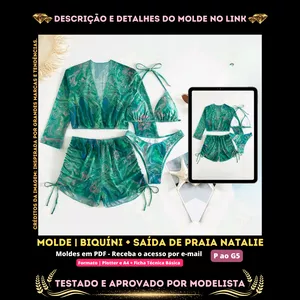 Imagem de capa para o Curso online [Molde em PDF] - Biquíni + Saída de Praia Natalie. ID 3412288✨