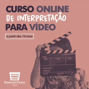 Imagem de capa para o Curso online Curso de Interpretação para Vídeo - Sábado Noite (1ª Semestre 2024)