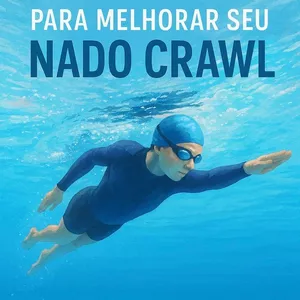 Imagem de capa para o Ebook 100 educativos para melhorar seu nado Crawl. 