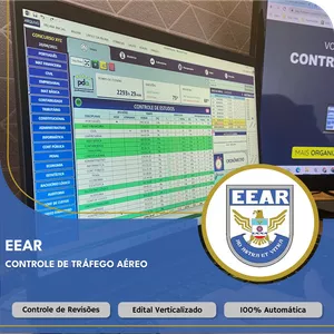Imagem de capa para o Ebook Planilha do Aprovado - EEAR - Sargento - Controle de Tráfego Aéreo