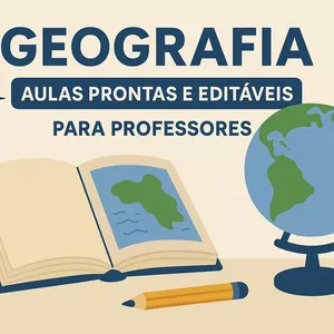 Imagem de capa para o Ebook Aulas prontas geografia 