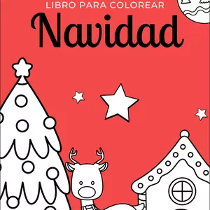 Imagen de portada para Ebook Libro para colorear en esta mágica Navidad 