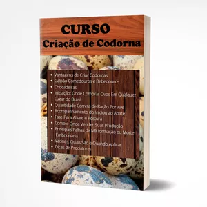 Imagem principal do produto CURSO DE CRIAÇÃO DE CODORNAS COMEÇANDO DO ZERO 