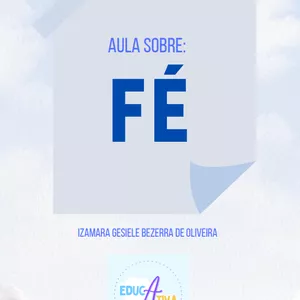 Imagem de capa para o Ebook Aula para o Ministério infantil sobre "FÉ"