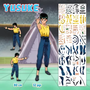 Imagem de capa para o Curso online Yusuke Urameshi / Yu Yu Hakusho - Papercraft - arquivo digital PDO e PDF