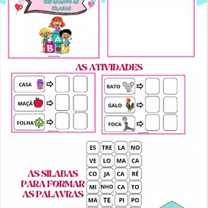 Imagem de capa para o Ebook APOSTILA - SEPARANDO AS SÍLABAS 