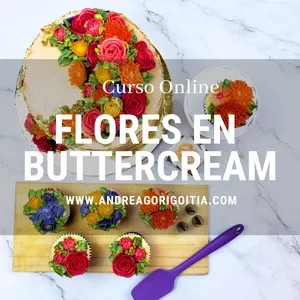 Imagen de portada para Curso online FLORES EN BUTTERCREAM