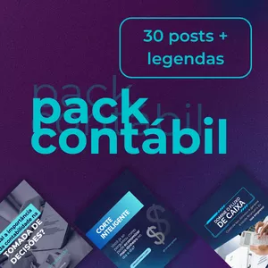 Imagem de capa para o Curso online Pack Contábil - Templates Canva