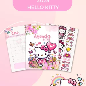 Imagen de portada para Ebook Hello Kitty Agenda Imprimible 2025