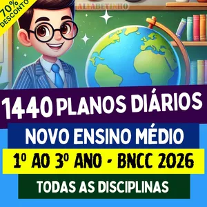 Imagem do curso PLANOS DIÁRIOS - 1º AO 3º ANO - Ensino Médio - BNCC 2026