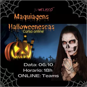 Imagem de capa para o Curso online Maquiagens Halloweenescas