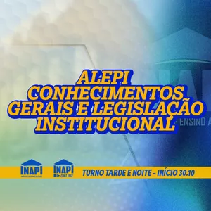 Imagem de capa para o Curso online CONHECIMENTOS GERAIS PARA TODOS OS CARGOS + LEGISLAÇÃO INSTITUCIONAL  NOITE  (ONLINE - AO VIVO)
