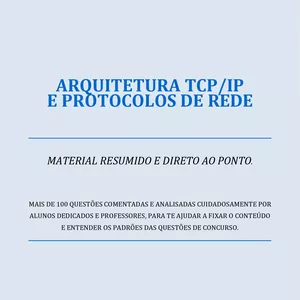 Imagem de capa para o Ebook Protocolos de Rede e Arquitetura TCP/IP para Concursos. 