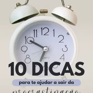 Imagem de capa para o Ebook 10 DICAS para vencer a procrastinação em 2024