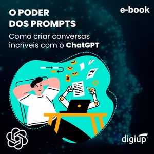 Imagem de capa para o Ebook O Poder dos PROMPTS: ChatGPT Rápido e Fácil 