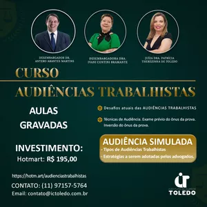 Imagem de capa para o Curso online CURSO DE AUDIÊNCIAS TRABALHISTAS