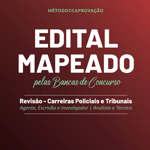Imagem de capa para o Curso online Livro Digital | Edital Mapeado - Carreiras Policiais e Tribunais