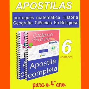 Imagem principal do produto APOSTILAS PARA O 4° ANO DO ENSINO FUNDAMENTAL , 6 APOSTILAS