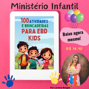 Imagem de capa para o Ebook 100 Atividades e Brincadeiras para EBD Infantil