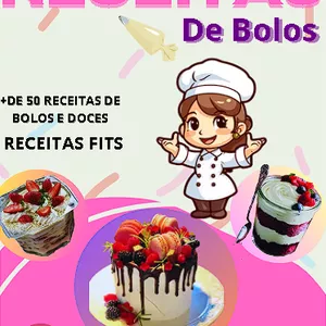 Imagem de capa para o Ebook +50 Receitas de Bolos/Bolos no pote e Doces