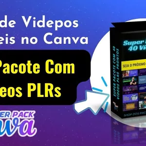 Imagem de capa para o Ebook Super Pacote Com 40 Vídeos PLRs Prontos Para Revenda!