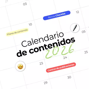Imagen de portada para Ebook Calendario de Contenidos 2026 - Crece en tus redes sociales