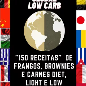 Imagem de capa para o Ebook 150 Receitas Low Carb Para O almoço